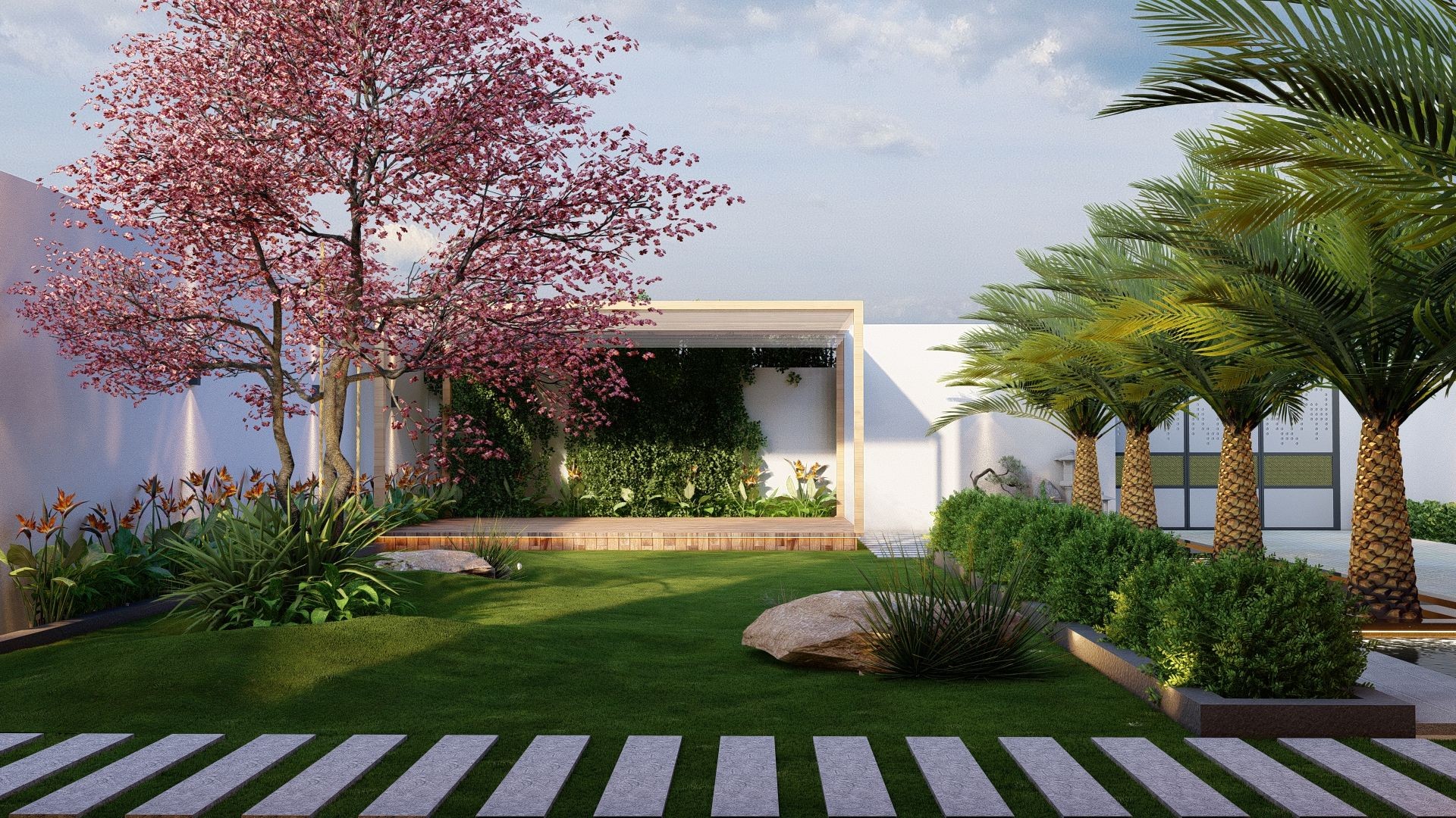landscape  & pool