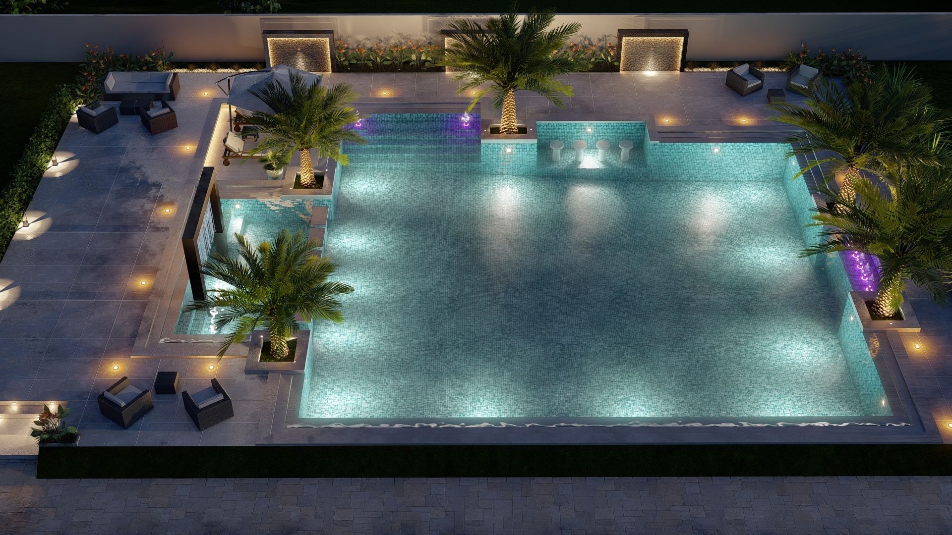 landscape & pool